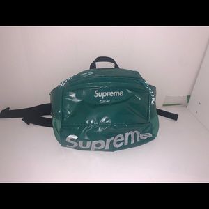 supreme waist bag teal